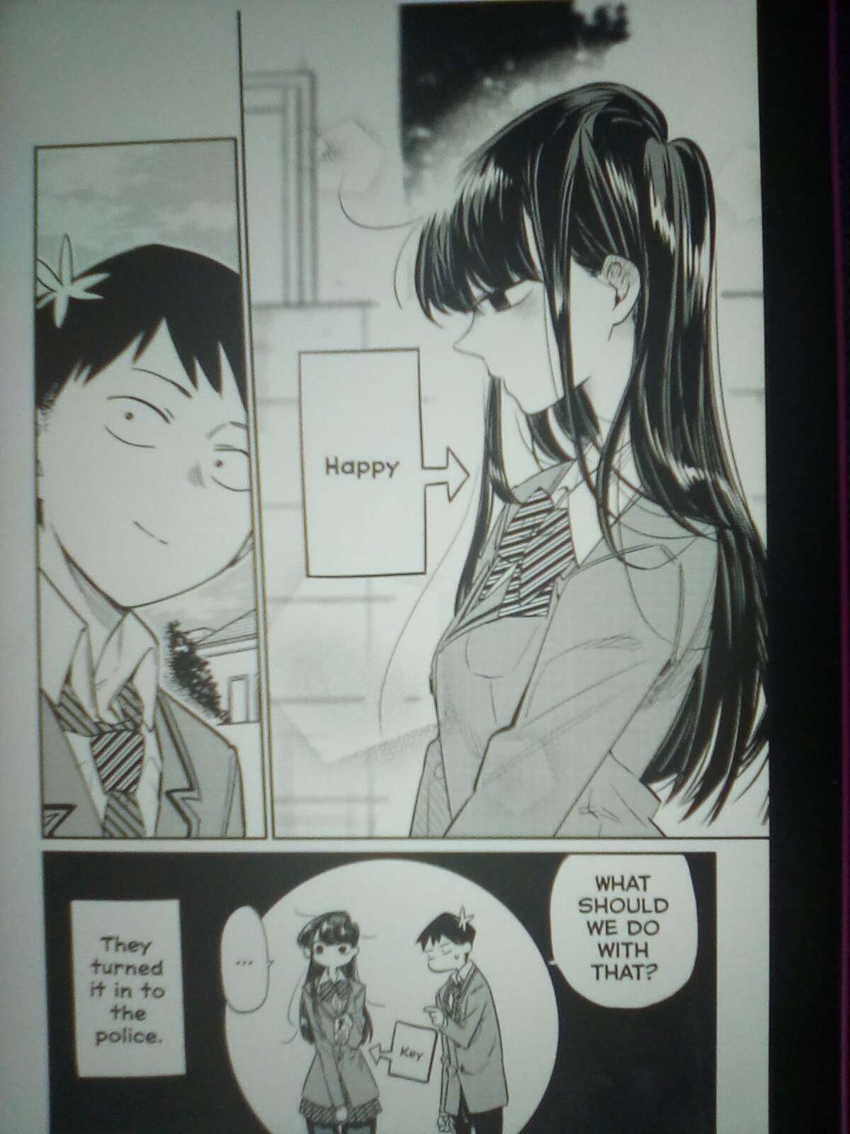 The way Komi adresses and communicates with Tadano in such a